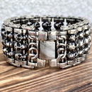 SANITY JEWELRY® Bracelet Thunder Roads - Skull Bracelet - 1.25 inch wide - B41