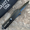 SANITY JEWELRY® D2 Steel 5.5" Frank Nitti - "Prohibition Series" - Double Sided Serrated Black - SBLDR