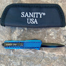 SANITY JEWELRY® D2 Steel 5.5" Frank Nitti - "Prohibition Series" - Double Sided Serrated Blue - SBDR
