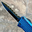 SANITY JEWELRY® D2 Steel 5.5" Frank Nitti - "Prohibition Series" - Double Sided Serrated Blue - SBDR