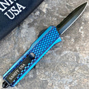 SANITY JEWELRY® D2 Steel 5.5" Frank Nitti - "Prohibition Series" - Double Sided Serrated Blue - SBDR