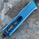 SANITY JEWELRY® D2 Steel 5.5" Frank Nitti - "Prohibition Series" - Double Sided Serrated Blue - SBDR