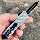 SANITY JEWELRY® D2 Steel 5.5" Frank Nitti - "Prohibition Series" - Double Sided Serrated Chrome - SCDR