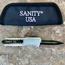 SANITY JEWELRY® D2 Steel 5.5" Frank Nitti - "Prohibition Series" - Double Sided Serrated Chrome - SCDR