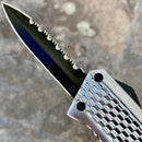 SANITY JEWELRY® D2 Steel 5.5" Frank Nitti - "Prohibition Series" - Double Sided Serrated Chrome - SCDR