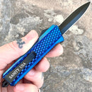 SANITY JEWELRY® D2 Steel 5.5" Frank Nitti - "Prohibition Series" - Double Sided Smooth Blue - SBDS