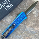 SANITY JEWELRY® D2 Steel 5.5" Frank Nitti - "Prohibition Series" - Double Sided Smooth Blue - SBDS