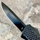 SANITY JEWELRY® D2 Steel 5.5" Frank Nitti - "Prohibition Series" - Drop Point Black - SBLDP