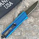 SANITY JEWELRY® D2 Steel 5.5" Frank Nitti - "Prohibition Series" - Drop Point Blue - SBDP