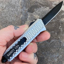 SANITY JEWELRY® D2 Steel 5.5" Frank Nitti - "Prohibition Series" - Drop Point Chrome - SCDP