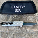 SANITY JEWELRY® D2 Steel 5.5" Frank Nitti - "Prohibition Series" - Drop Point Chrome - SCDP