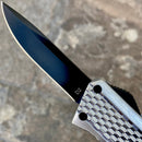 SANITY JEWELRY® D2 Steel 5.5" Frank Nitti - "Prohibition Series" - Drop Point Chrome - SCDP