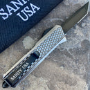 SANITY JEWELRY® D2 Steel 5.5" Frank Nitti - "Prohibition Series" - Tanto Serrated Galvanized - SGTR