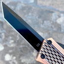 SANITY JEWELRY® D2 Steel 5.5" Frank Nitti - "Prohibition Series" - Tanto Smooth Copper - SCOTS
