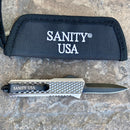 SANITY JEWELRY® D2 Steel 5.5" Frank Nitti Small - "Prohibition Series" - Double Sided Serrated Galvanized - SGDR