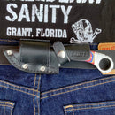 SANITY JEWELRY® D2 Steel 7.5” Al Capone - Red/White/Blue Wood - D2 Steel - Horizontal & Vertical Carry - A2706