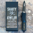SANITY JEWELRY® D2 Steel 7” Frank Nitti Small - "Prohibition Series" - Double Sided Smooth Black - SMDBL