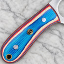 SANITY JEWELRY® D2 Steel 7" Jesse James D2 Steel Kitchen & Camp Knife - Red/White/Blue - JJ016