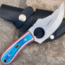 Sanity Jewelry D2 Steel 7” Jesse James -  Red/White/Blue Wood - D2 Steel - Horizontal & Vertical Carry - JJ016
