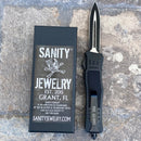 SANITY JEWELRY® D2 Steel 8.5” Frank Nitti Medium - "Prohibition Series" - Double Sided Smooth Black - MEDBL