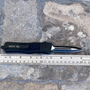 SANITY JEWELRY® D2 Steel 8.5” Frank Nitti Medium - "Prohibition Series" - Double Sided Smooth Black - MEDBL