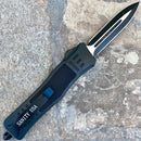 SANITY JEWELRY® D2 Steel 8.5” Frank Nitti Medium - "Prohibition Series" - Double Sided Smooth Black - MEDBL