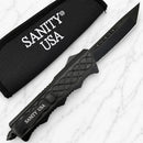 SANITY JEWELRY® D2 Steel 8" Bugsy Siegel - " The Hand Grip" - Tanto Serrated - MBS03