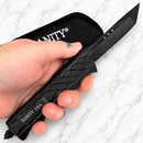 SANITY JEWELRY® D2 Steel 8" Bugsy Siegel - " The Hand Grip" - Tanto Serrated - MBS03