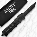 SANITY JEWELRY® D2 Steel 8" Bugsy Siegel - " The Hand Grip" - Tanto Smooth - MBS04