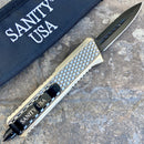 SANITY JEWELRY® D2 Steel 8" Frank Nitti Medium - "Prohibition Series" - Double Sided Serrated Brass
