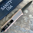 SANITY JEWELRY® D2 Steel 8" Frank Nitti Medium -"Prohibition Series" - Double Sided Serrated Cooper - MCODR