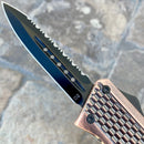 SANITY JEWELRY® D2 Steel 8" Frank Nitti Medium -"Prohibition Series" - Double Sided Serrated Cooper - MCODR