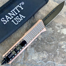 SANITY JEWELRY® D2 Steel 8"Frank Nitti Medium - "Prohibition Series" - Drop Point Copper - MCODP