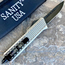 SANITY JEWELRY® D2 Steel 8" Frank Nitti Medium - "Prohibition Series" - Drop Point Galvanized - MGDP