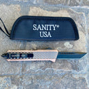 SANITY JEWELRY® D2 Steel 8" Frank Nitti Medium - " Prohibition Series" - Tanto Smooth Cooper - MCOTS