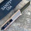 SANITY JEWELRY® D2 Steel 8" Frank Nitti Medium - " Prohibition Series" - Tanto Smooth Cooper - MCOTS