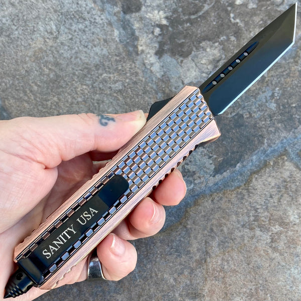 SANITY JEWELRY® D2 Steel 8" Frank Nitti Medium - " Prohibition Series" - Tanto Smooth Cooper - MCOTS