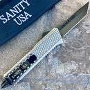 SANITY JEWELRY® D2 Steel 8" Frank Nitti Medium - "Prohibition Series" - Tanto Smooth Galvanized - MGTS