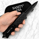 SANITY JEWELRY® D2 Steel 9.5" Bugsy Siegel - "The Hand Grip" - Double Sided Serrated - LBS01