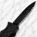 SANITY JEWELRY® D2 Steel 9.5" Bugsy Siegel - "The Hand Grip" - Double Sided Serrated - LBS01
