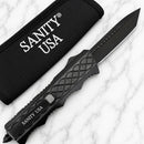 SANITY JEWELRY® D2 Steel 9.5" Bugsy Siegel - " The Hand Grip" - Tanto Smooth - LBS04