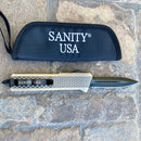 SANITY JEWELRY® D2 Steel 9.5" Frank Nitti Large - "Chicago Series" - Double Sided Serrated Brass - LBRADSR