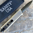 SANITY JEWELRY® D2 Steel 9.5" Frank Nitti Large - "Chicago Series" - Double Sided Serrated Brass - LBRADSR