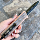 SANITY JEWELRY® D2 Steel 9.5" Frank Nitti Large - "Chicago Series" - Double Sided Serrated Copper - LCOPDSR