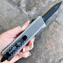 SANITY JEWELRY® D2 Steel 9.5" Frank Nitti Large - "Chicago Series" - Double Sided Serrated Galvanized - LGALDSR