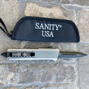 SANITY JEWELRY® D2 Steel 9.5" Frank Nitti Large - "Chicago Series" - Double Sided Serrated Galvanized - LGALDSR