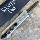 SANITY JEWELRY® D2 Steel 9.5" Frank Nitti Large - "Chicago Series" - Double Sided Serrated Galvanized - LGALDSR
