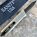 SANITY JEWELRY® D2 Steel 9.5" Frank Nitti Large - "Chicago Series" - Double Sided Smooth Brass - LBRADS