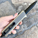 SANITY JEWELRY® D2 Steel 9.5" Frank Nitti Large - "Chicago Series" - Double Sided Smooth Brass - LBRADS