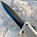 SANITY JEWELRY® D2 Steel 9.5" Frank Nitti Large - "Chicago Series" - Double Sided Smooth Brass - LBRADS